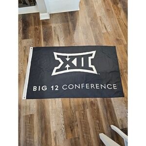Big 12 Conference Flag Black White XII Logo Banner NCAA College Sports 3x5 ft